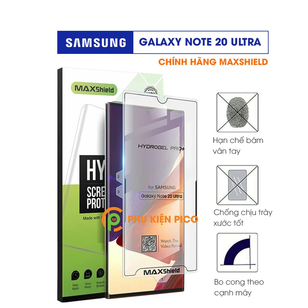 Dán màn hình Samsung Galaxy Note 20 Ultra chính hãng Maxshield