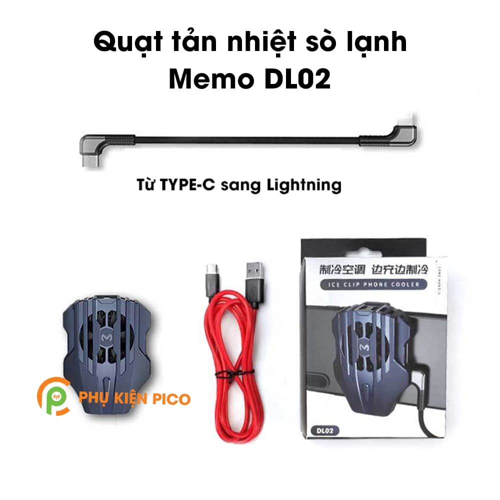Quạt tản nhiệt điện thoại có sò lạnh Memo DL02 hỗ trợ cổng sạc - 10