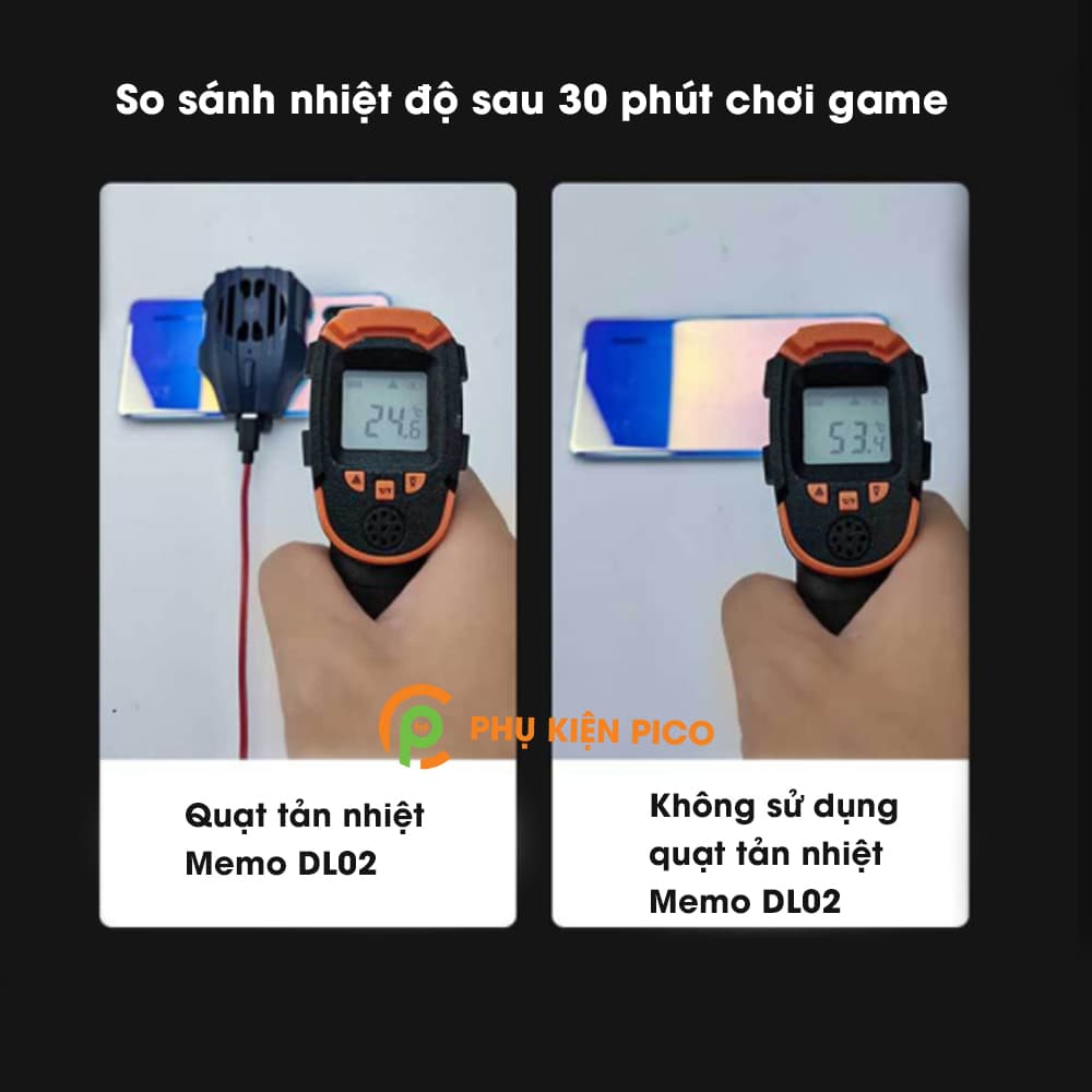 Quạt tản nhiệt điện thoại có sò lạnh Memo DL02 hỗ trợ cổng sạc - 6