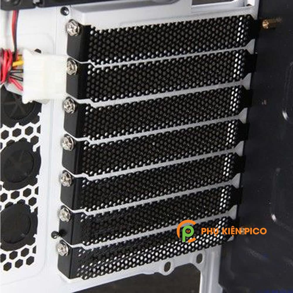 Miếng lưới lọc bụi bo mạch PCI cho máy tính – Nắp lưới khe cắm PCI - Bộ 5 miếng - 4
