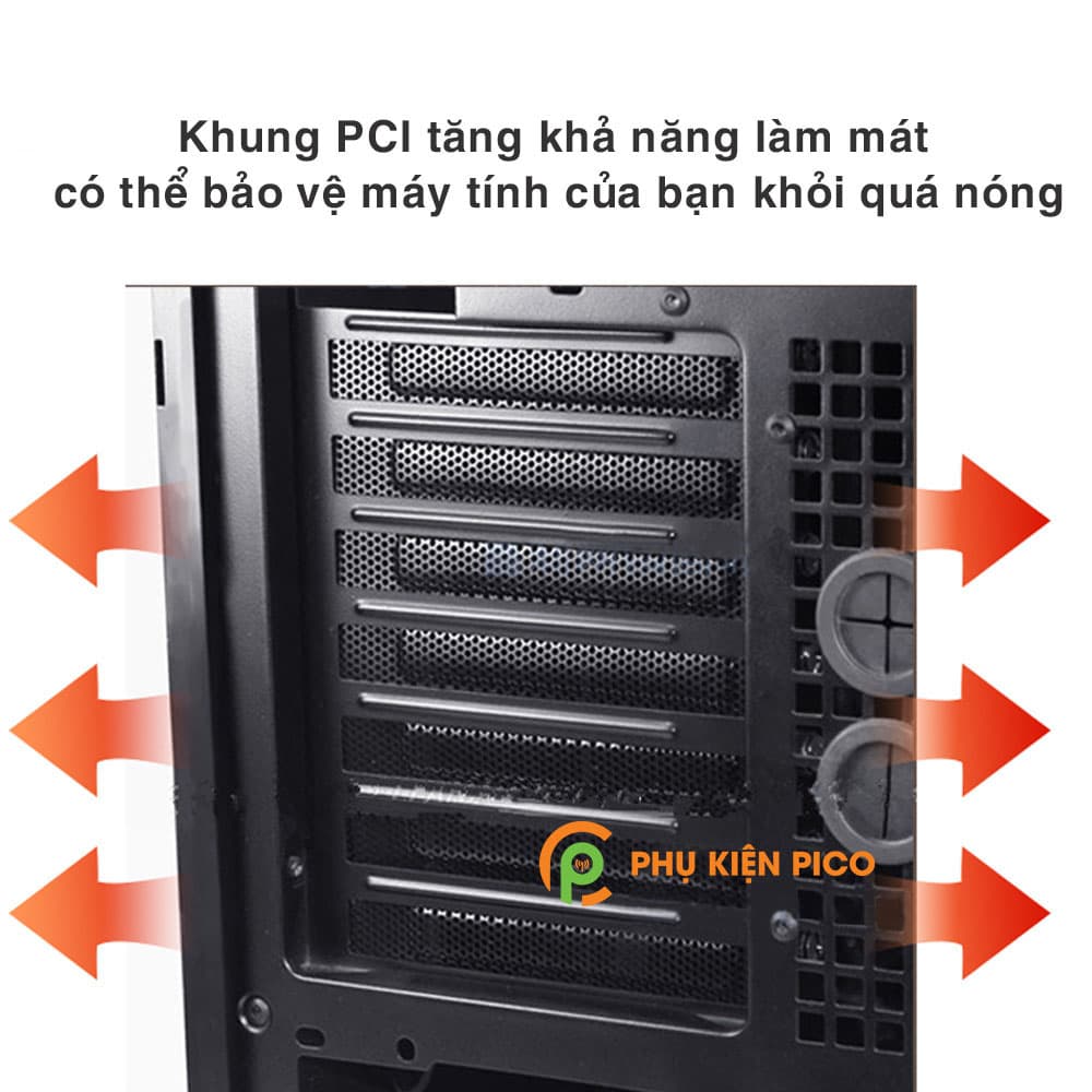 Miếng lưới lọc bụi bo mạch PCI cho máy tính – Nắp lưới khe cắm PCI - Bộ 5 miếng - 6