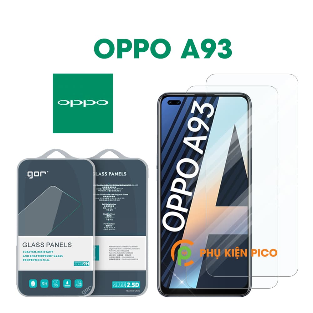 Cường lực Oppo A93 chính hãng Gor bộ 2 miếng độ cứng 9H – Dán màn hình Oppo A93