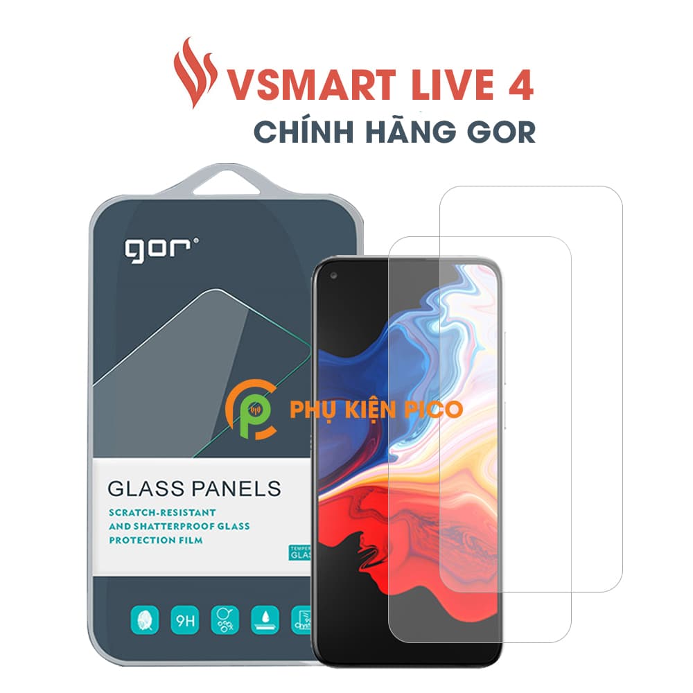 Cường lực Vsmart Live 4 chính hãng Gor bộ 2 miếng độ cứng 9H – Kính cường lực Vsmart Live 4