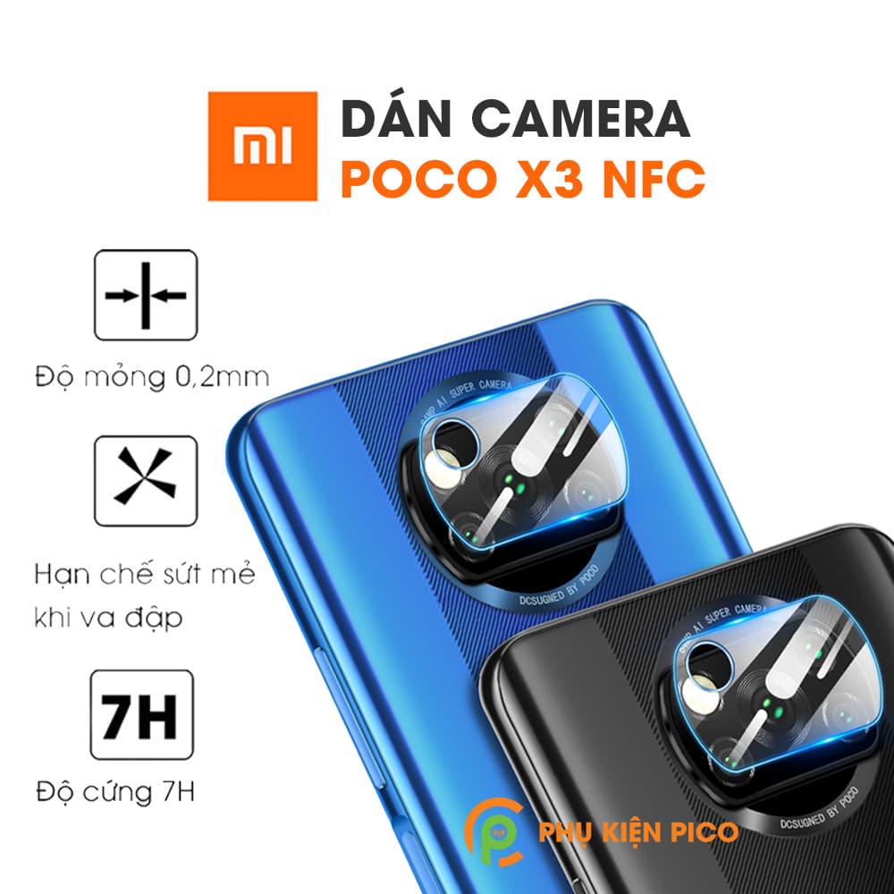 Cường lực camera Xiaomi Poco X3 NFC độ cứng 7H chống vỡ chống trầy xước – Cường lực camera Poco X3 NFC
