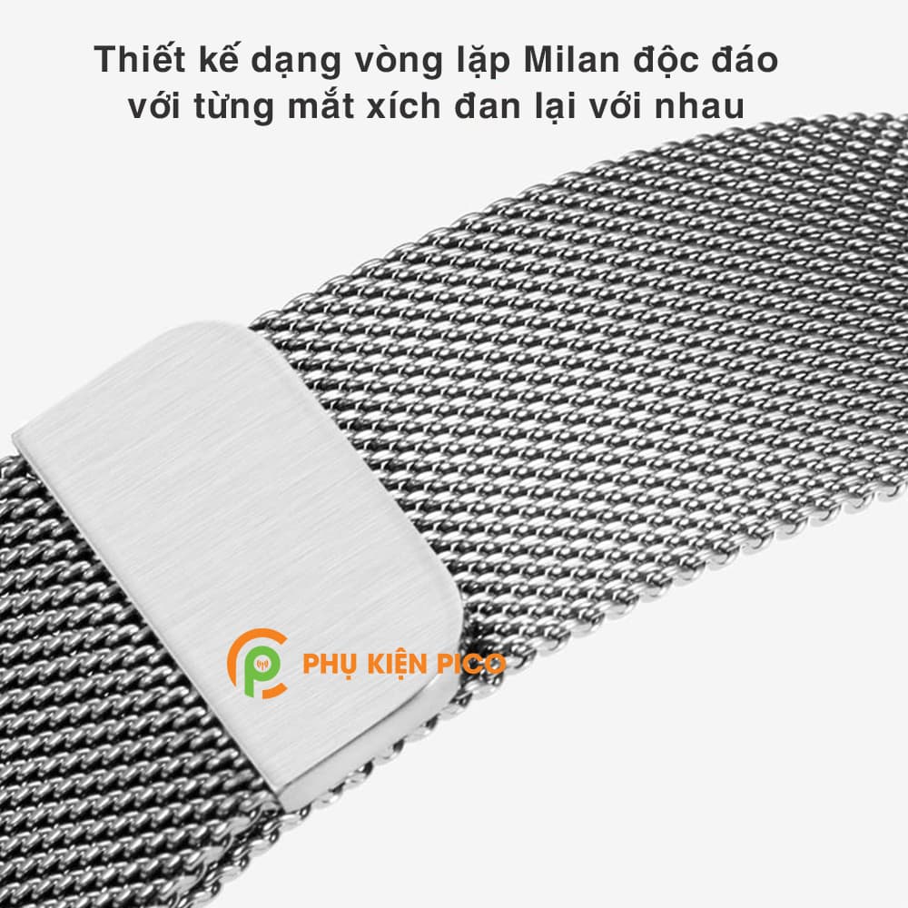 Dây đồng hồ Samsung Galaxy Watch 46mm Milanese Loop 22mm bằng thép không gỉ có khóa nam châm – Dây thép Milanese Loop - 5