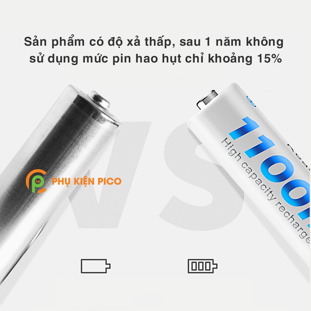 Pin sạc AAA chính hãng Beston 1100mAh 1.2V bộ 4 viên sạc lên đến 1000 lần – Pin sạc Beston - 3