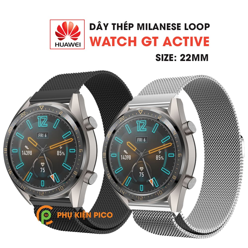 Dây đồng hồ Huawei Watch GT Active Milanese Loop 22mm bằng thép không gỉ có khóa nam châm – Dây thép Milanese 22mm