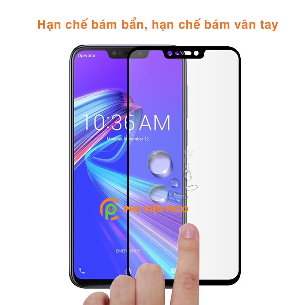 Cường lực Asus Zenfone Max M2 viền đen độ cứng 9H chống trầy xước - 2