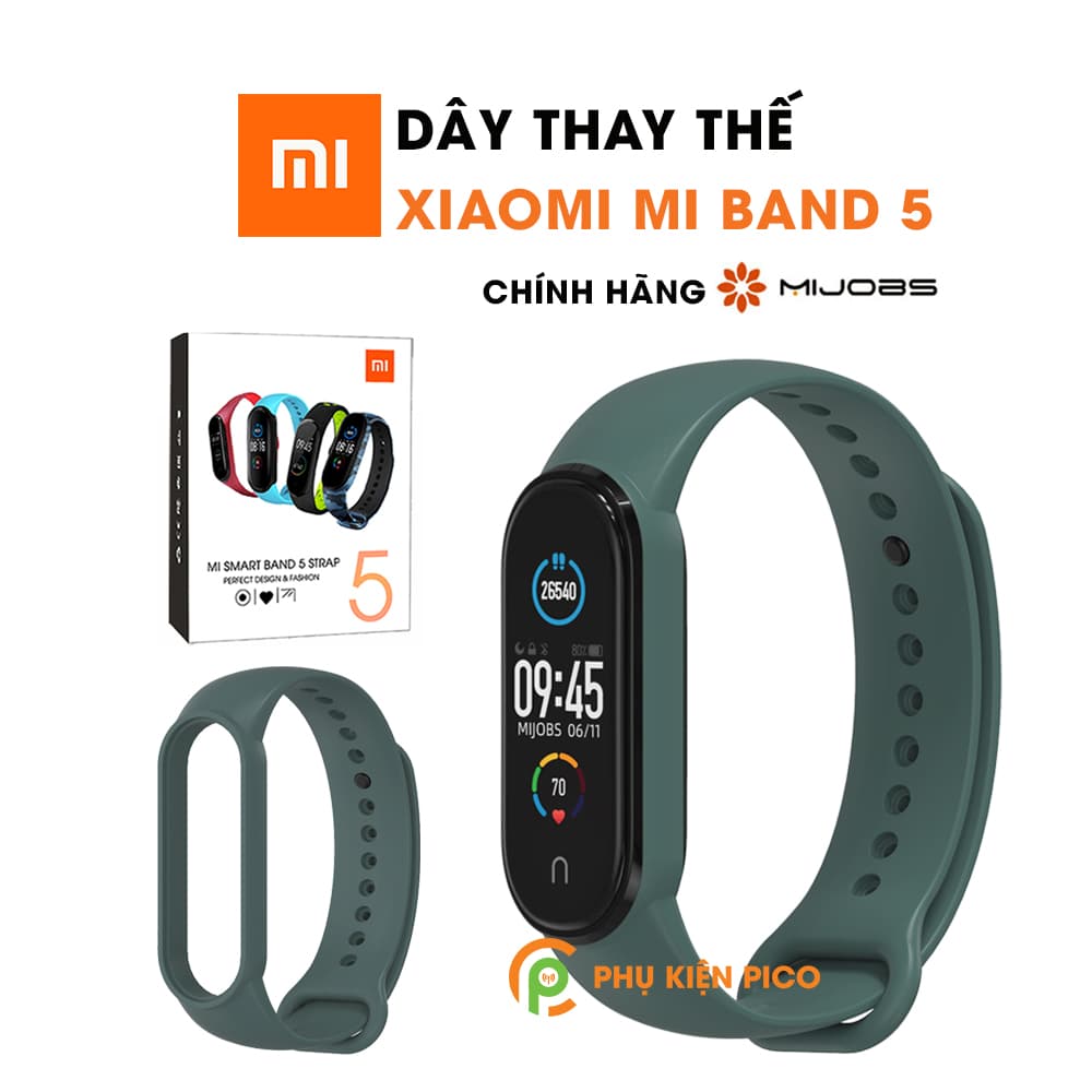 Dây đeo thay thế Xiaomi Mi Band 5 chính hãng Mijobs silicone dẻo nhiều màu - 9