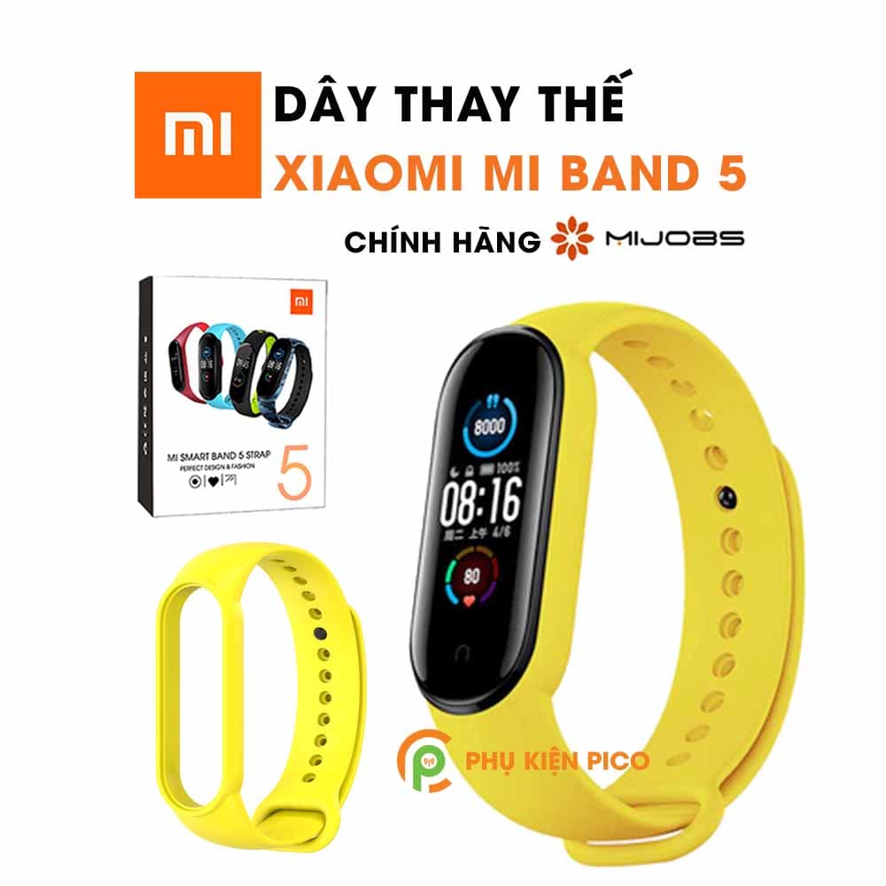 Dây đeo thay thế Xiaomi Mi Band 5 chính hãng Mijobs silicone dẻo nhiều màu - 10