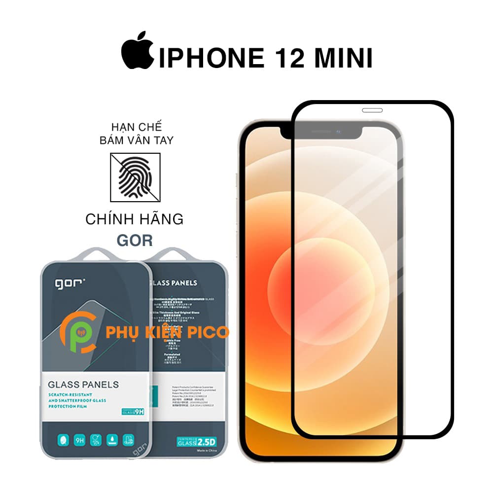 Cường lực Iphone 12 Mini vân mờ chống vân tay chính hãng Gor – Dán màn hình Iphone 12 Mini