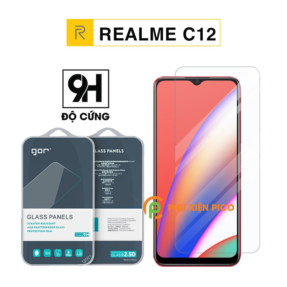 Cường lực Realme C12 chính hãng Gor độ cứng 9H chống trầy xước – Dán màn hình Realme C12