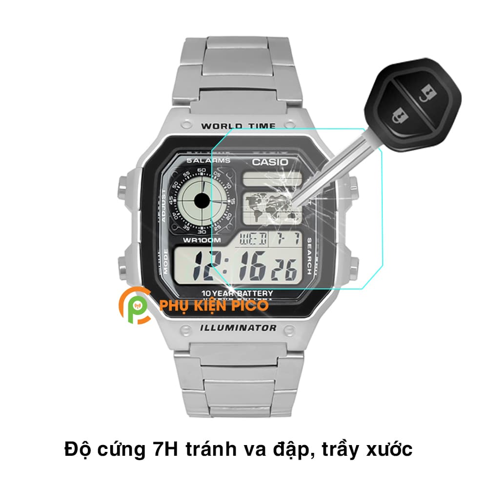 Cường lực đồng hồ Casio AE-1200WHD độ cứng 7H chống trầy xước – Dán màn hình Casio AE-1200WHD - 2
