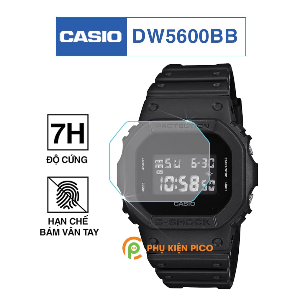 Cường lực đồng hồ Casio DW5600BB độ cứng 7H chống trầy xước – Dán màn hình Casio DW5600BB