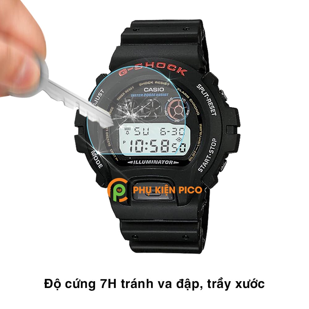 Cường lực đồng hồ Casio DW6900 độ cứng 7H chống trầy xước – Dán màn hình đồng hồ Casio - 2
