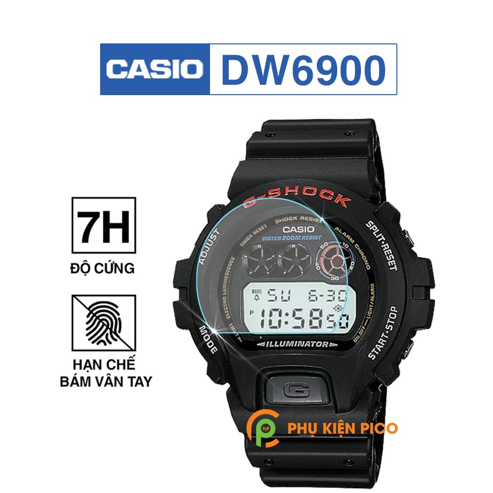 Cường lực đồng hồ Casio DW6900 độ cứng 7H chống trầy xước – Dán màn hình đồng hồ Casio