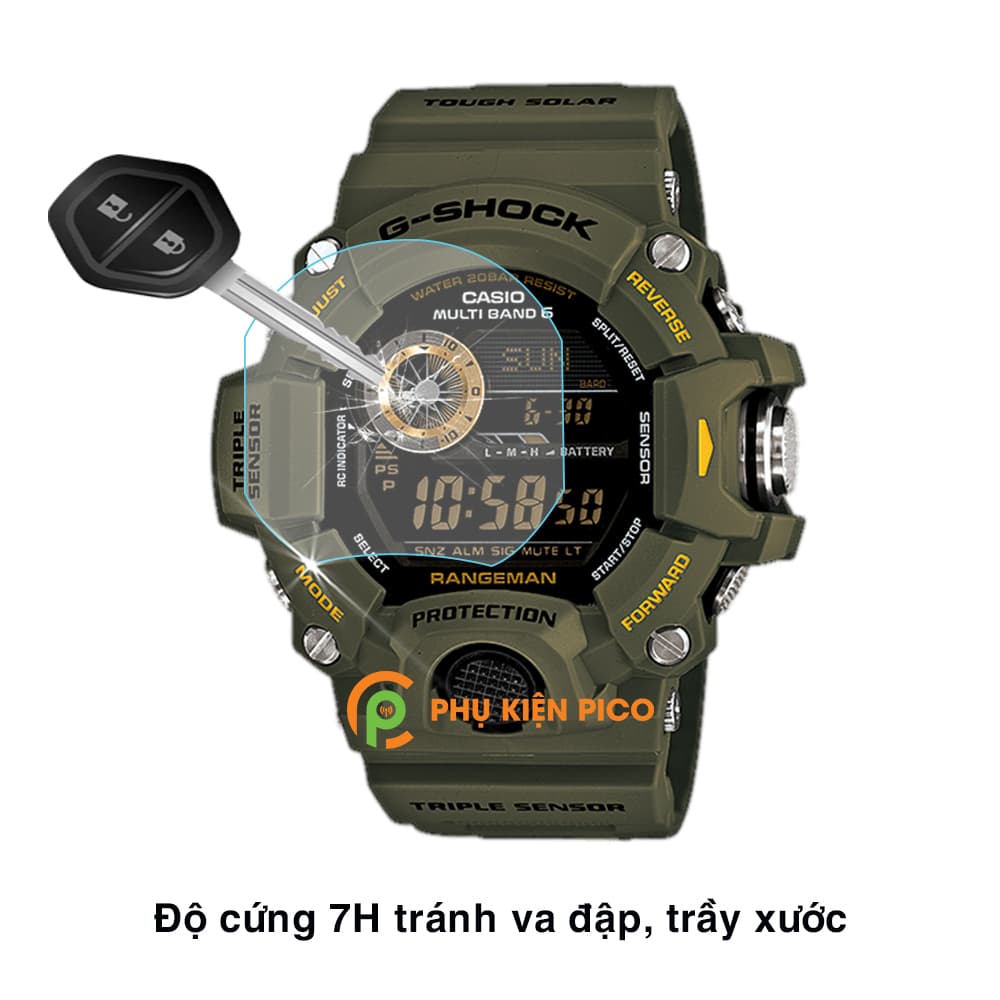 Cường lực đồng hồ Casio GW-9400-3CR độ cứng 7H chống trầy xước – Dán màn hình Casio GW-9400-3CR - 2