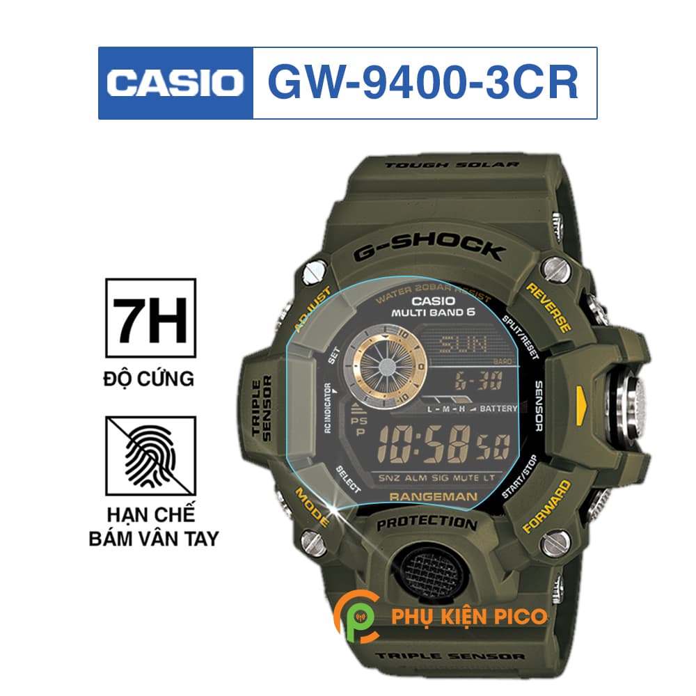 Cường lực đồng hồ Casio GW-9400-3CR độ cứng 7H chống trầy xước – Dán màn hình Casio GW-9400-3CR