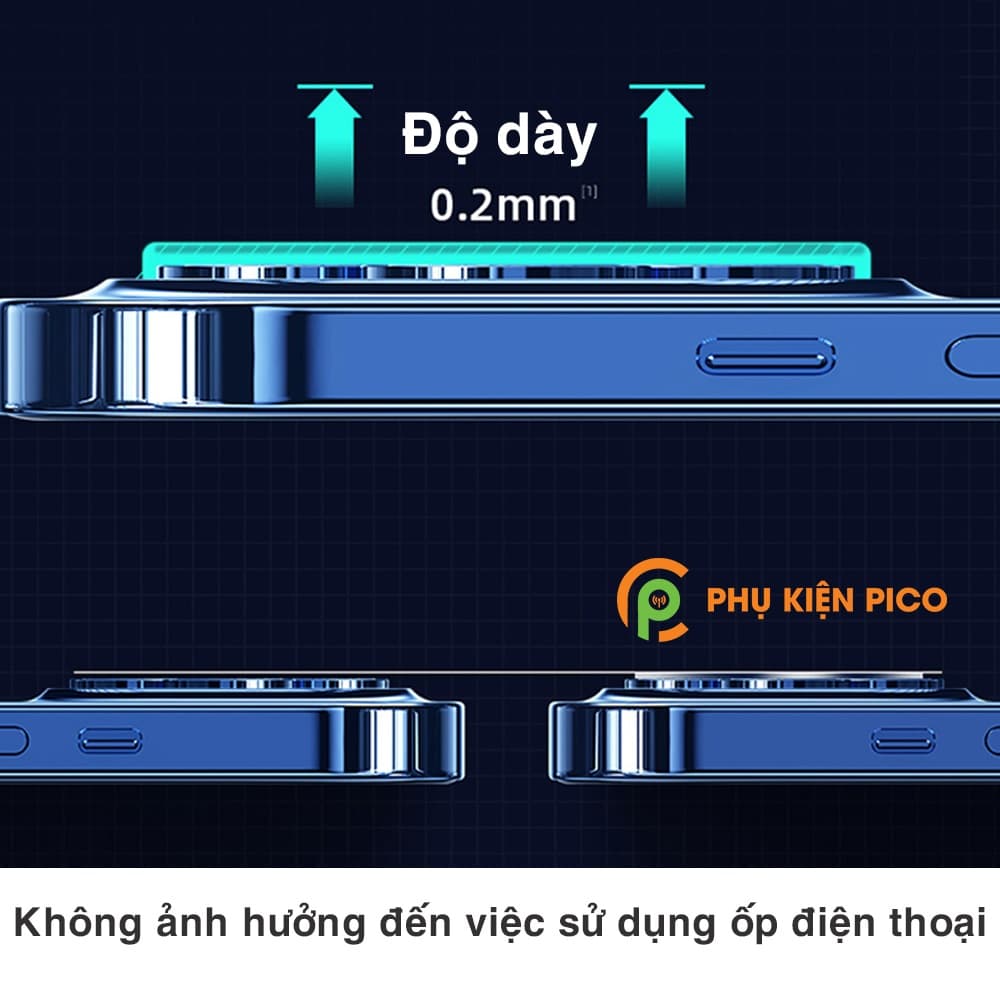 Cường lực camera Iphone 12 Mini độ cứng 7H chống trầy xước – Dán camera Iphone 12 Mini - 3