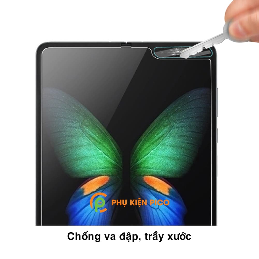 Cường lực camera trước Samsung Fold độ cứng 7H chống trầy xước - Dán camera Samsung Galaxy Fold - 2