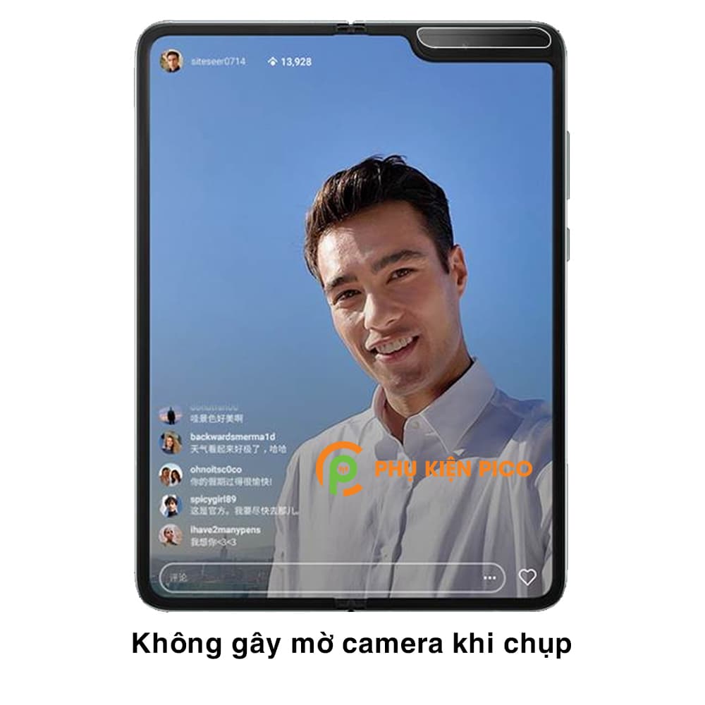 Cường lực camera trước Samsung Fold độ cứng 7H chống trầy xước - Dán camera Samsung Galaxy Fold - 4