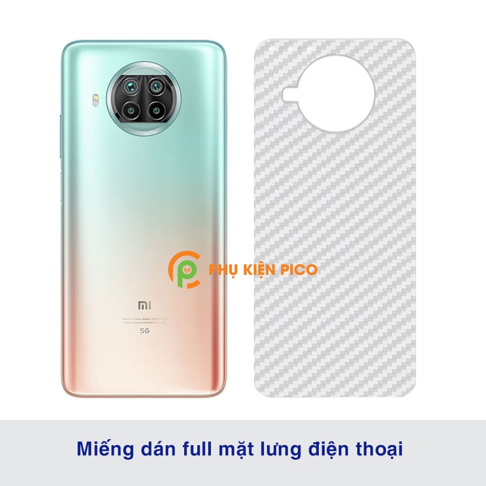 Dán lưng Xiaomi Mi 10T Lite vân Carbon 3D tản nhiệt tốt - 3