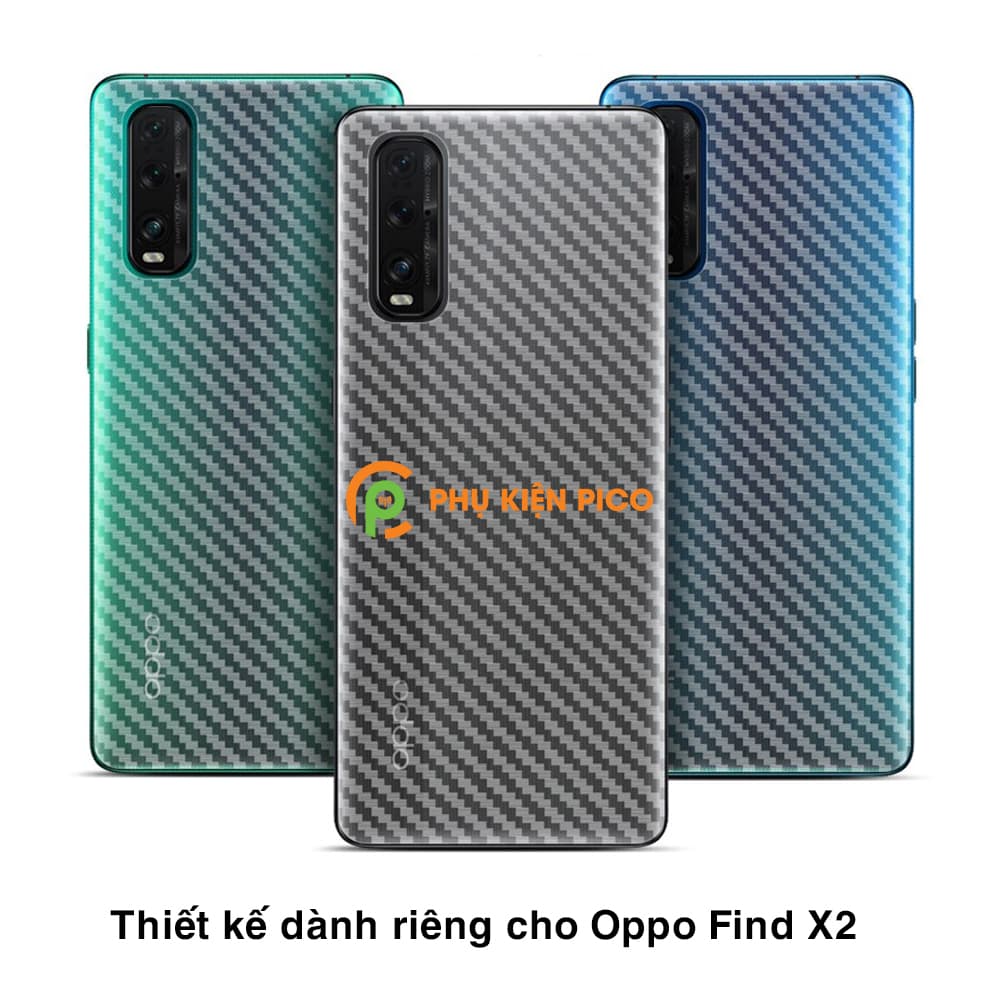 Dán lưng Oppo Find X2 vân Carbon 3D tản nhiệt tốt – Dán lưng vân Carbon Oppo Find X2 - 6
