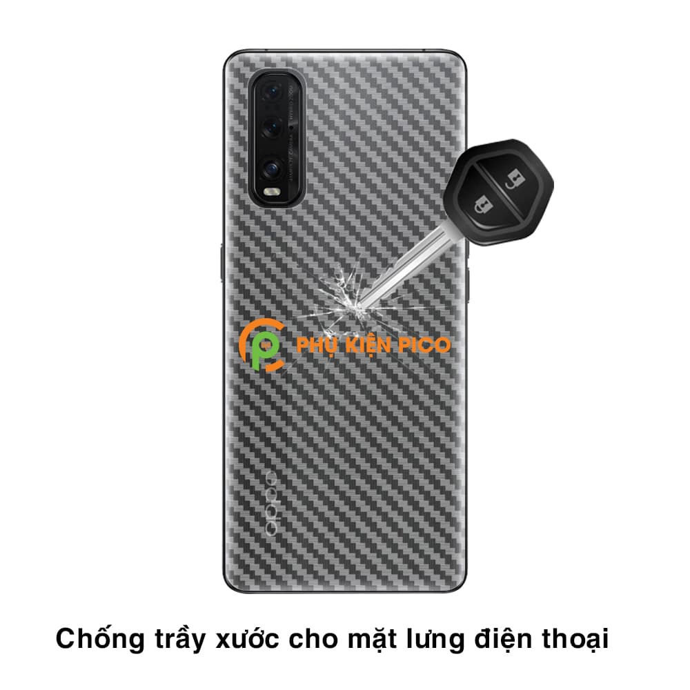 Dán lưng Oppo Find X2 vân Carbon 3D tản nhiệt tốt – Dán lưng vân Carbon Oppo Find X2 - 2