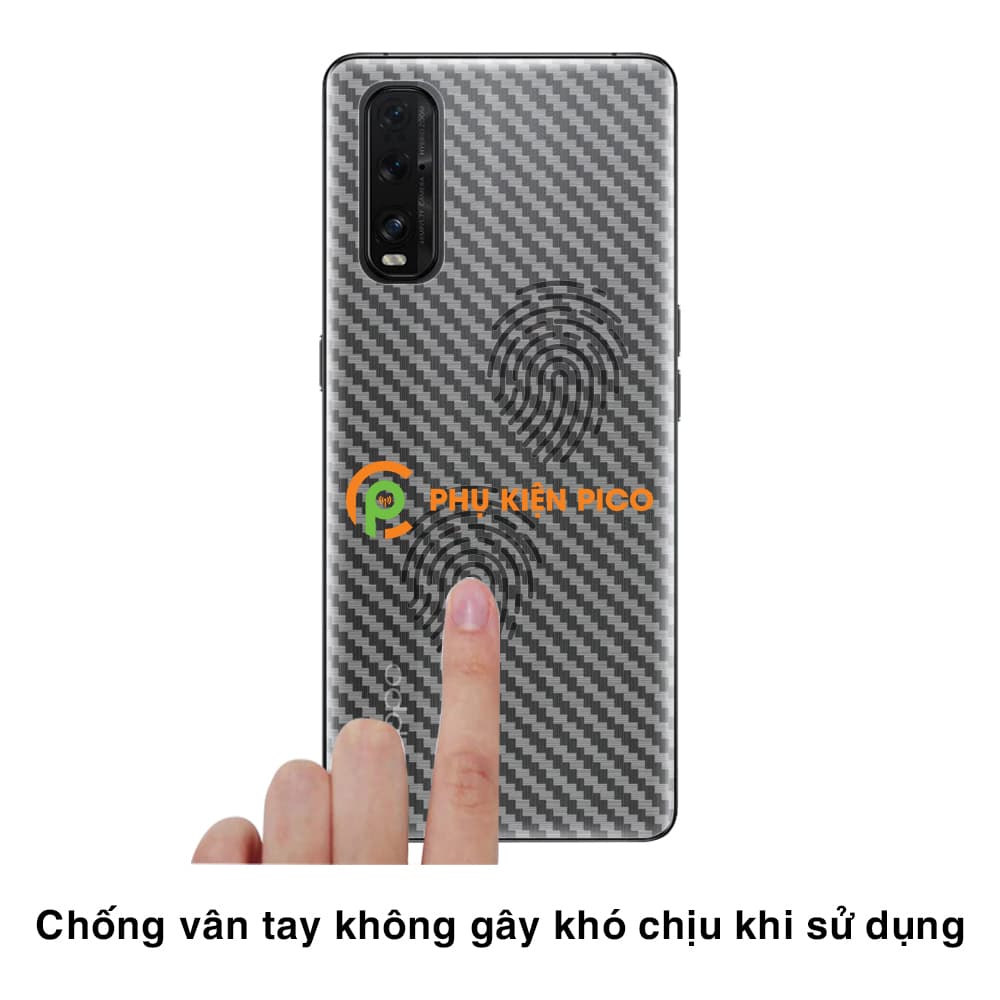 Dán lưng Oppo Find X2 vân Carbon 3D tản nhiệt tốt – Dán lưng vân Carbon Oppo Find X2 - 4