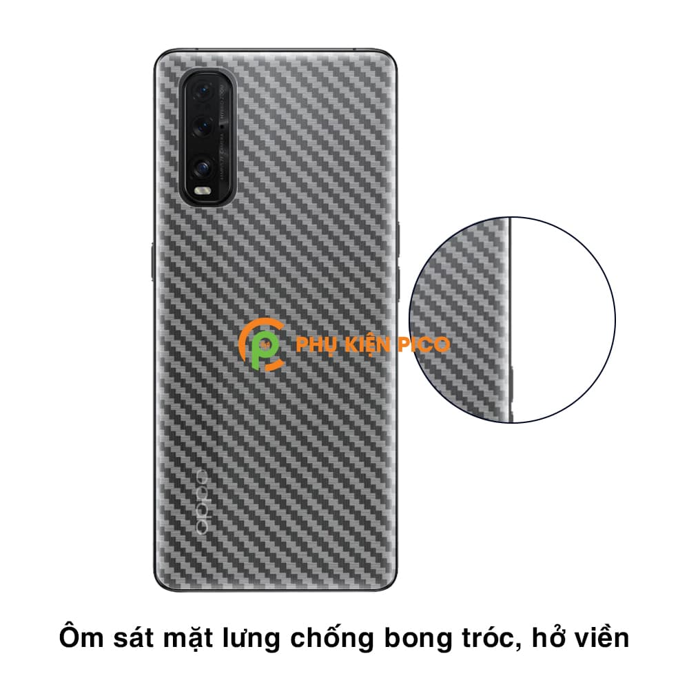Dán lưng Oppo Find X2 vân Carbon 3D tản nhiệt tốt – Dán lưng vân Carbon Oppo Find X2 - 5