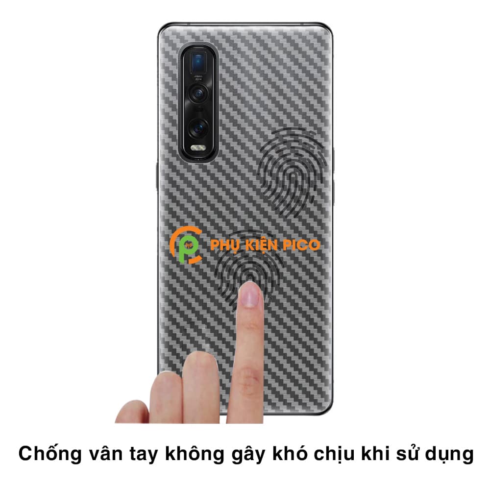 Dán lưng Oppo Find X2 Pro vân Carbon 3D tản nhiệt tốt – Dán lưng vân Carbon Oppo Find X2 Pro - 4