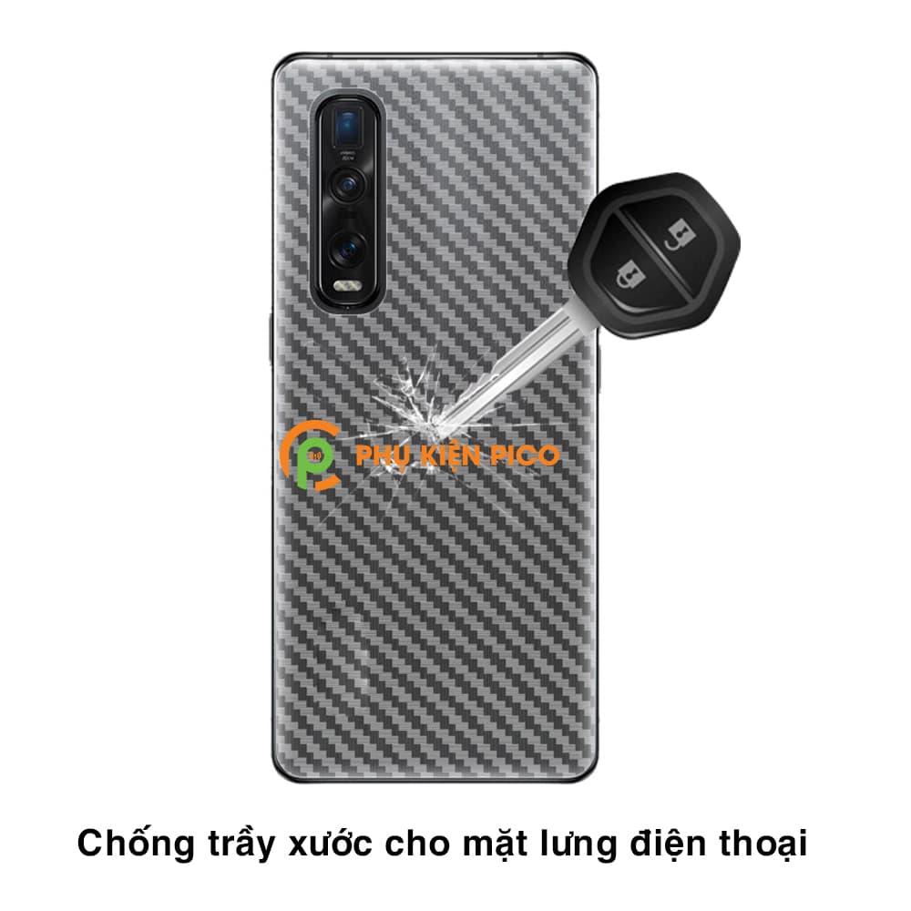 Dán lưng Oppo Find X2 Pro vân Carbon 3D tản nhiệt tốt – Dán lưng vân Carbon Oppo Find X2 Pro - 2