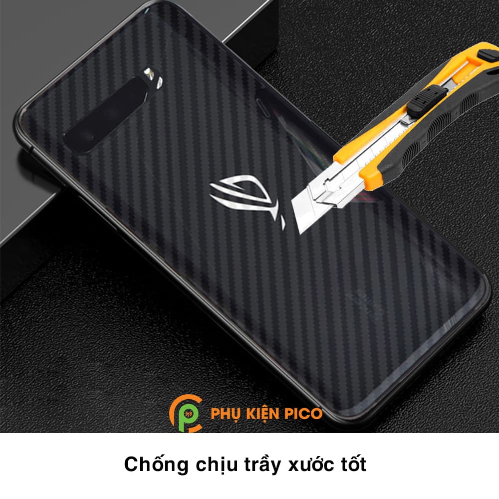 Dán lưng Rog Phone 3 vân Carbon 3D tản nhiệt tốt – Dán lưng vân Carbon Asus Rog Phone 3 - 2