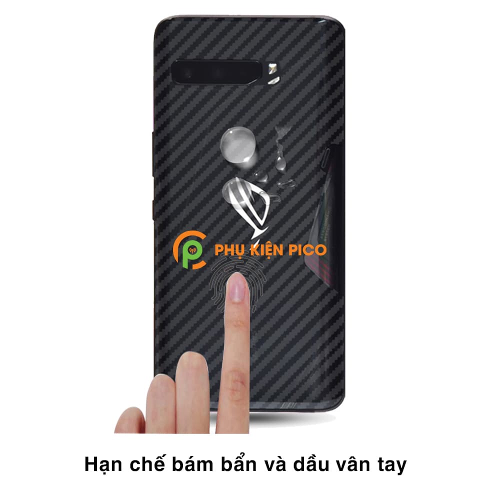 Dán lưng Rog Phone 3 vân Carbon 3D tản nhiệt tốt – Dán lưng vân Carbon Asus Rog Phone 3 - 3
