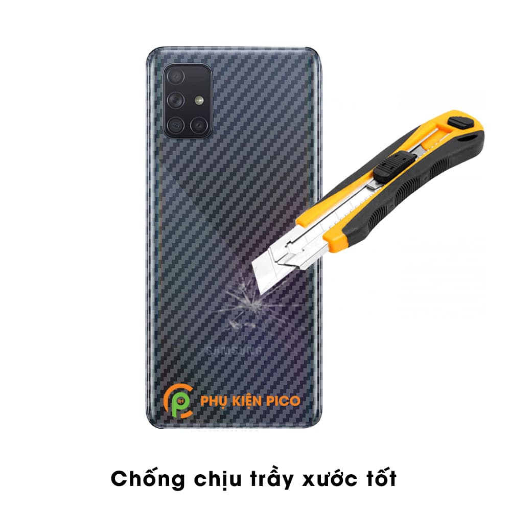 Dán lưng Samsung A71 vân Carbon 3D tản nhiệt tốt - 2