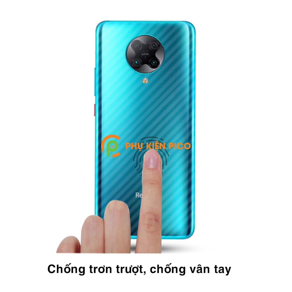 Dán lưng Poco F2 Pro vân Carbon 3D tản nhiệt tốt – Dán lưng vân Carbon Xiaomi Poco F2 Pro - 3