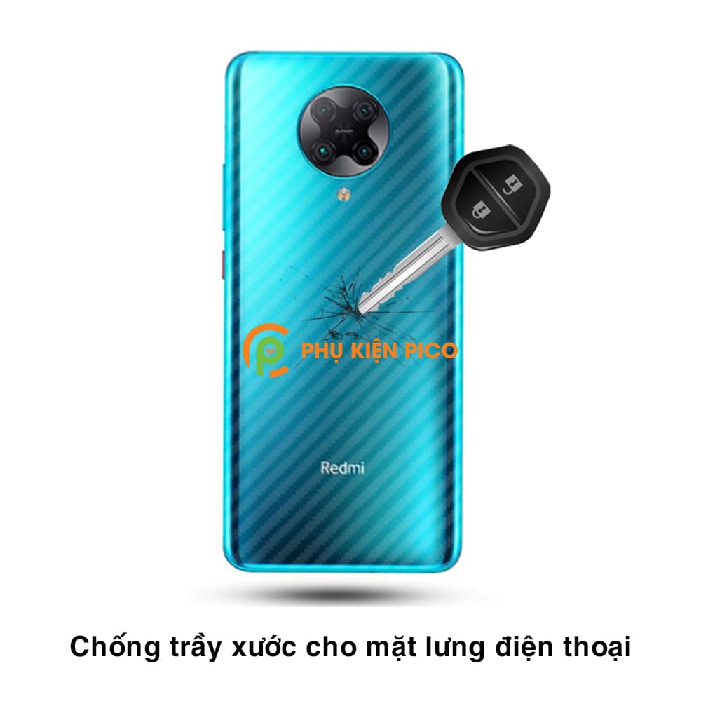 Dán lưng Poco F2 Pro vân Carbon 3D tản nhiệt tốt – Dán lưng vân Carbon Xiaomi Poco F2 Pro - 2
