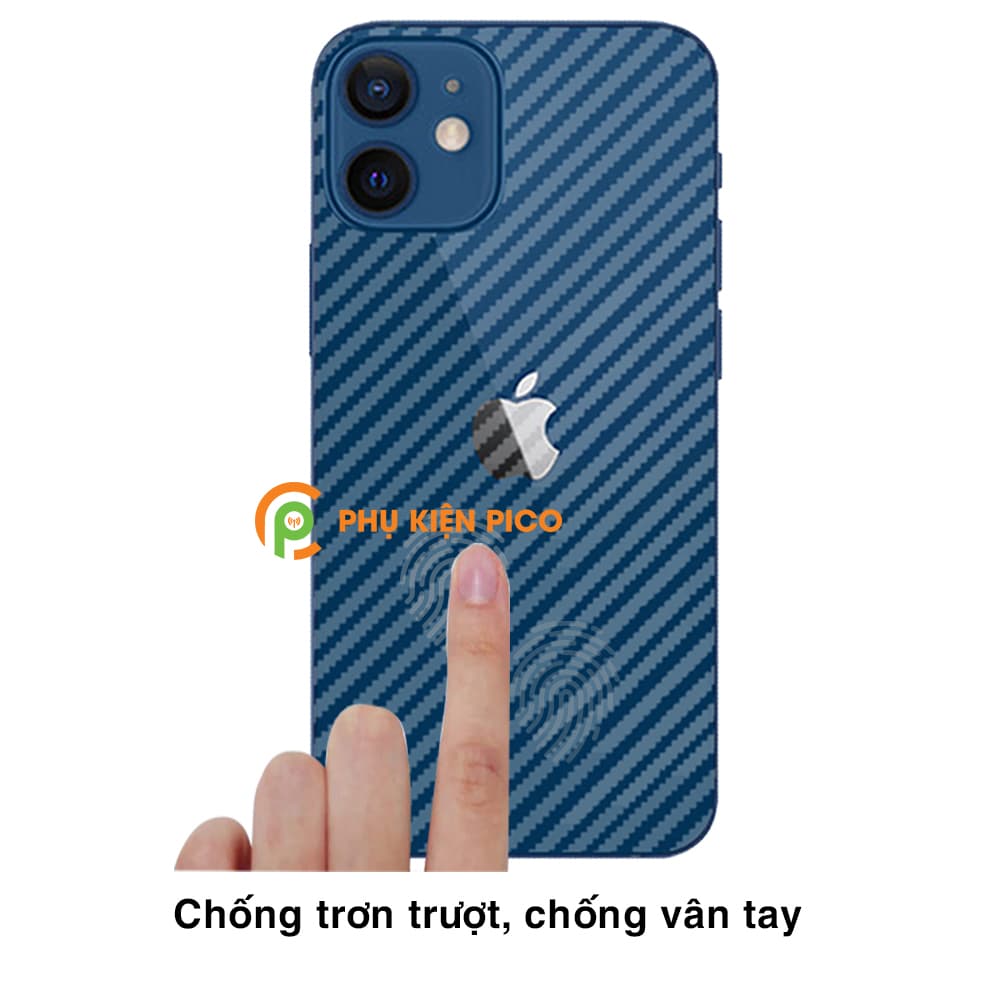 Dán lưng Iphone 12 Mini vân carbon 3D tản nhiệt tốt – Dán lưng vân carbon Iphone 12 Mini - 3