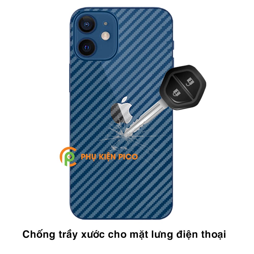 Dán lưng Iphone 12 Mini vân carbon 3D tản nhiệt tốt – Dán lưng vân carbon Iphone 12 Mini - 2
