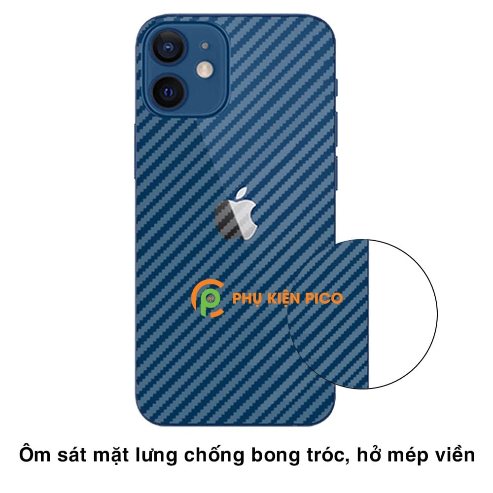 Dán lưng Iphone 12 vân carbon 3D tản nhiệt tốt – Dán lưng vân carbon Iphone 12 - 5