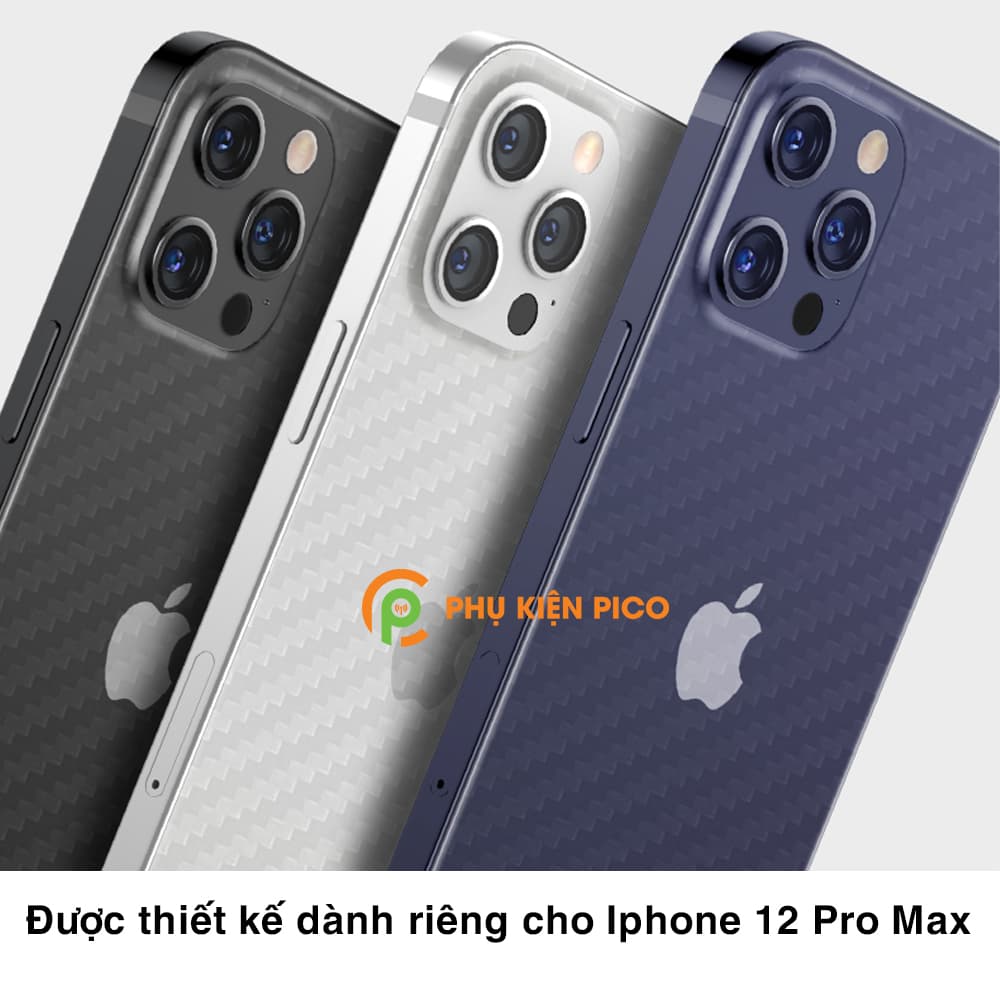 Dán lưng Iphone 12 Pro vân carbon 3D tản nhiệt tốt – Dán lưng vân carbon Iphone 12 Pro - 6