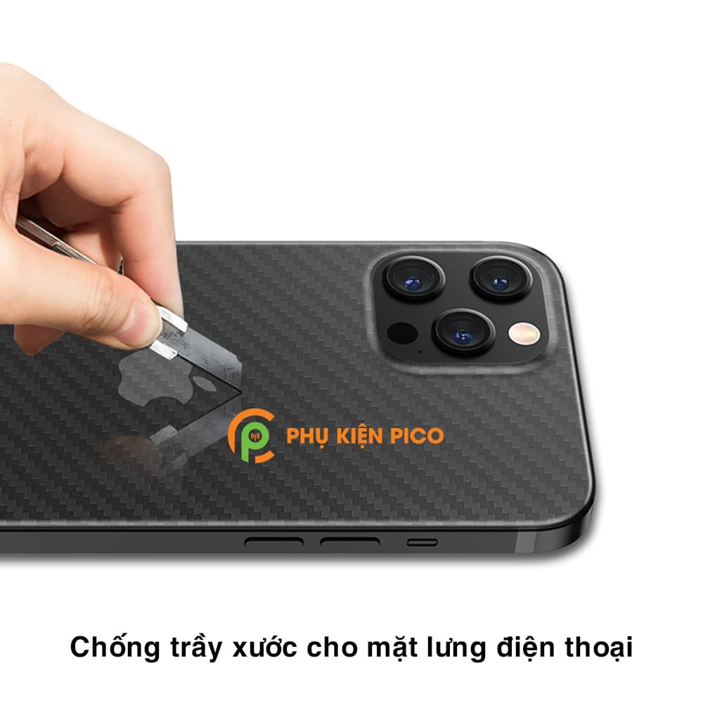 Dán lưng Iphone 12 Pro Max vân carbon 3D tản nhiệt tốt – Dán lưng vân carbon Iphone 12 Pro Max - 2
