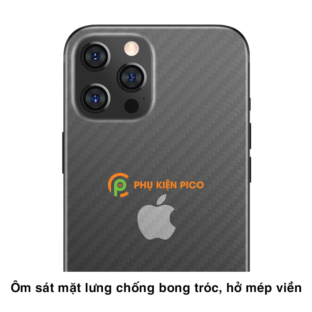 Dán lưng Iphone 12 Pro Max vân carbon 3D tản nhiệt tốt – Dán lưng vân carbon Iphone 12 Pro Max - 5