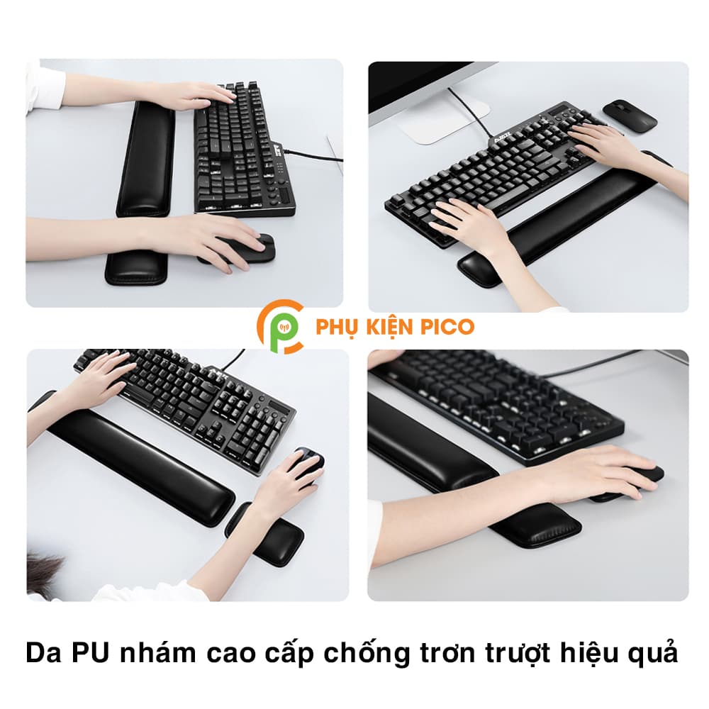Kê tay chuột bọc da PU cao cấp chống đau mỏi cổ tay – Đệm kê tay cho chuột - 5
