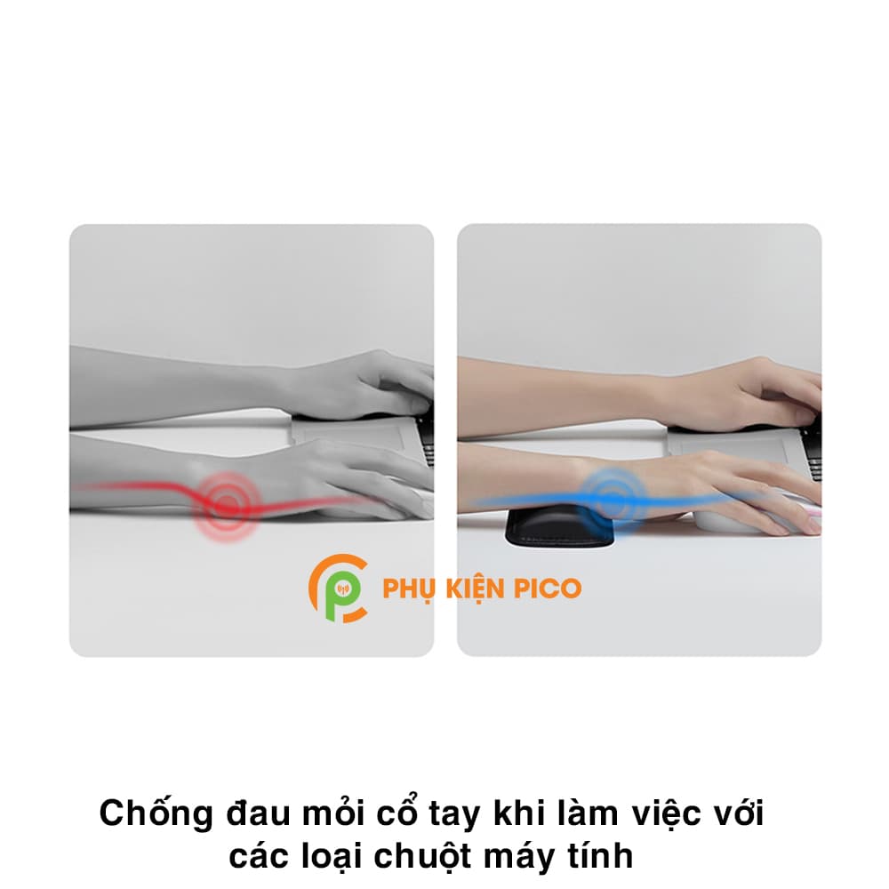 Kê tay chuột bọc da PU cao cấp chống đau mỏi cổ tay – Đệm kê tay cho chuột - 3