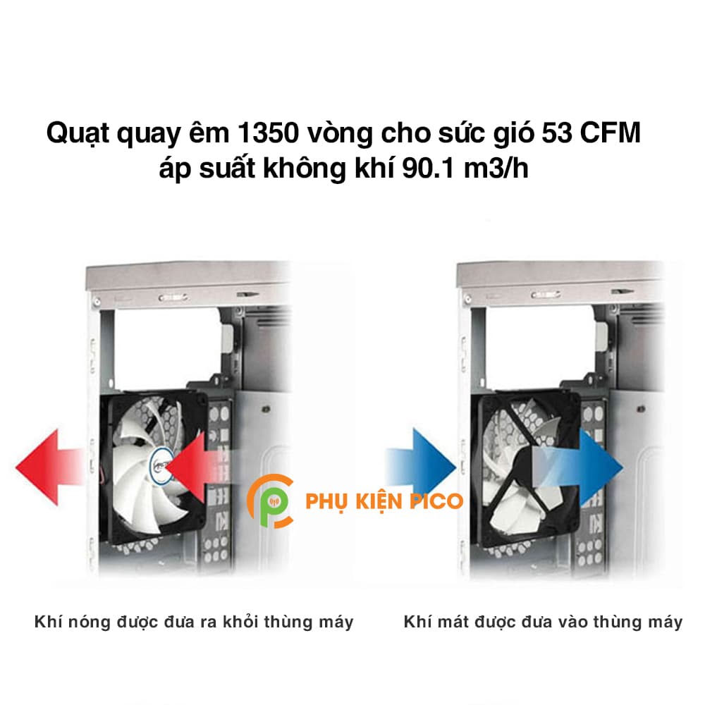 Quạt tản nhiệt case máy tính Arctic F12 PWM sức gió lớn - Quạt Fan Case 12cm - 3