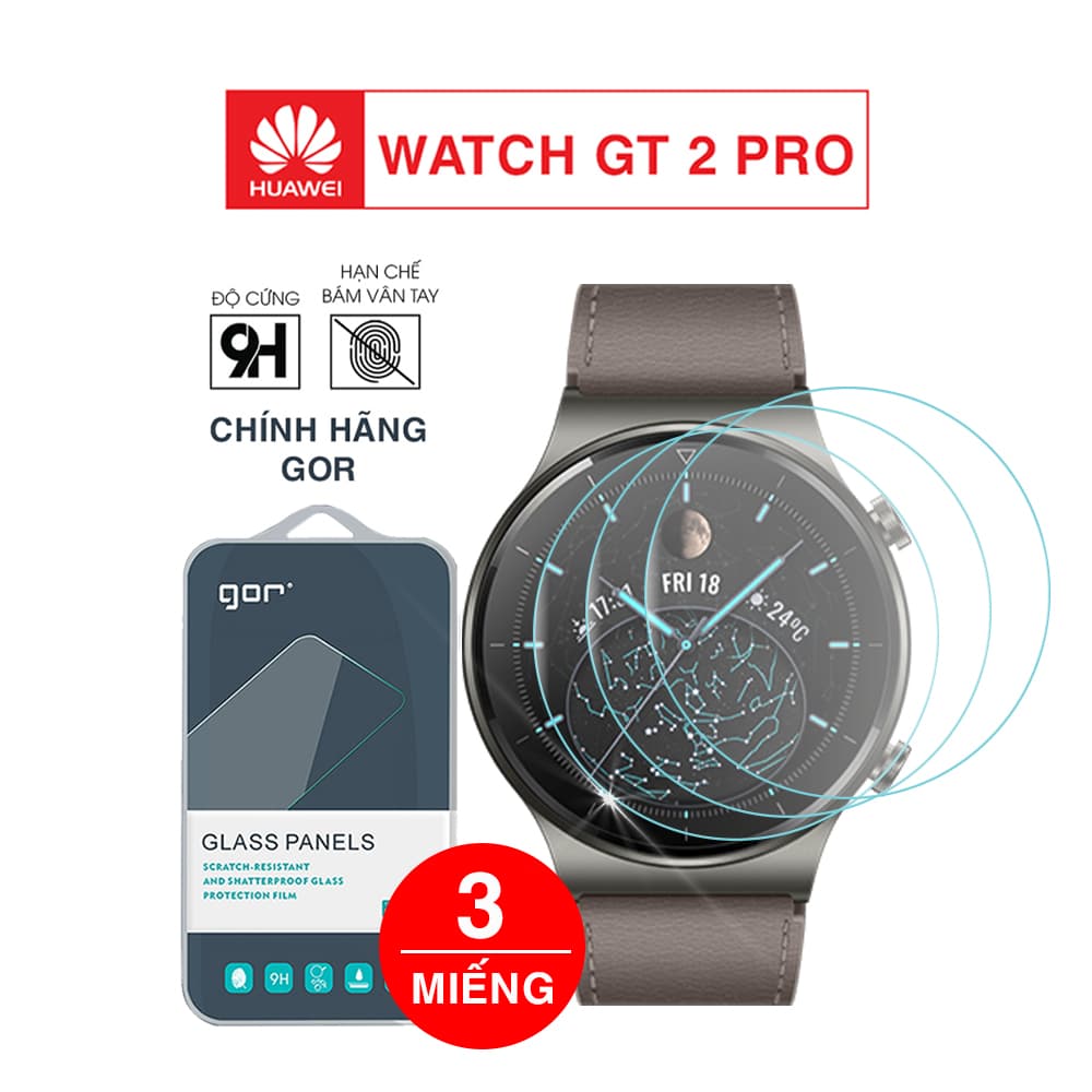 Cường lực Huawei GT 2 Pro chính hãng Gor bộ 3 miếng bảo vệ đồng hồ – Dán màn hình Huawei Watch GT 2 Pro - 8