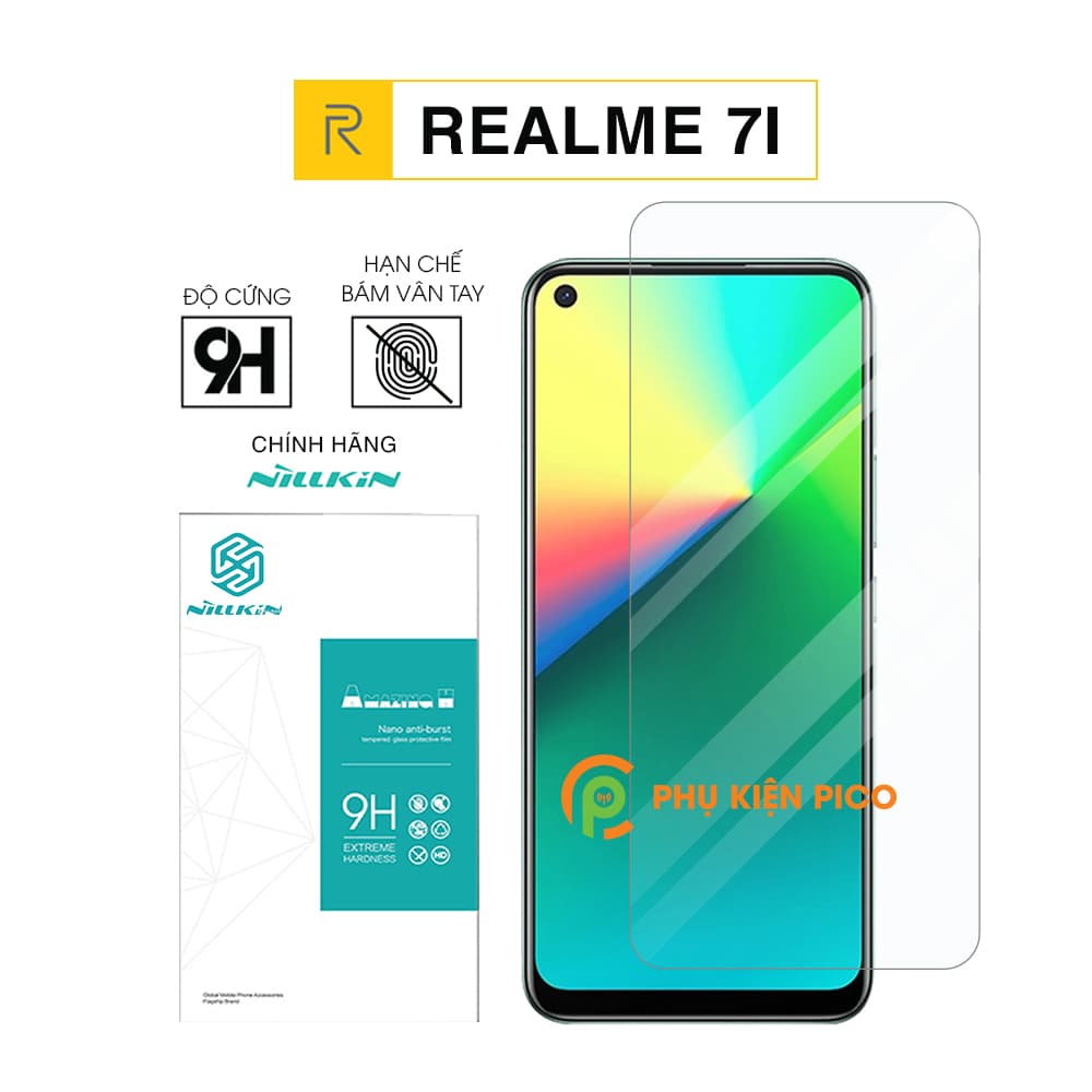 Kính cường lực Realme 7i chính hãng Nillkin Amazing H chống trầy xước – Dán màn hình Realme 7i