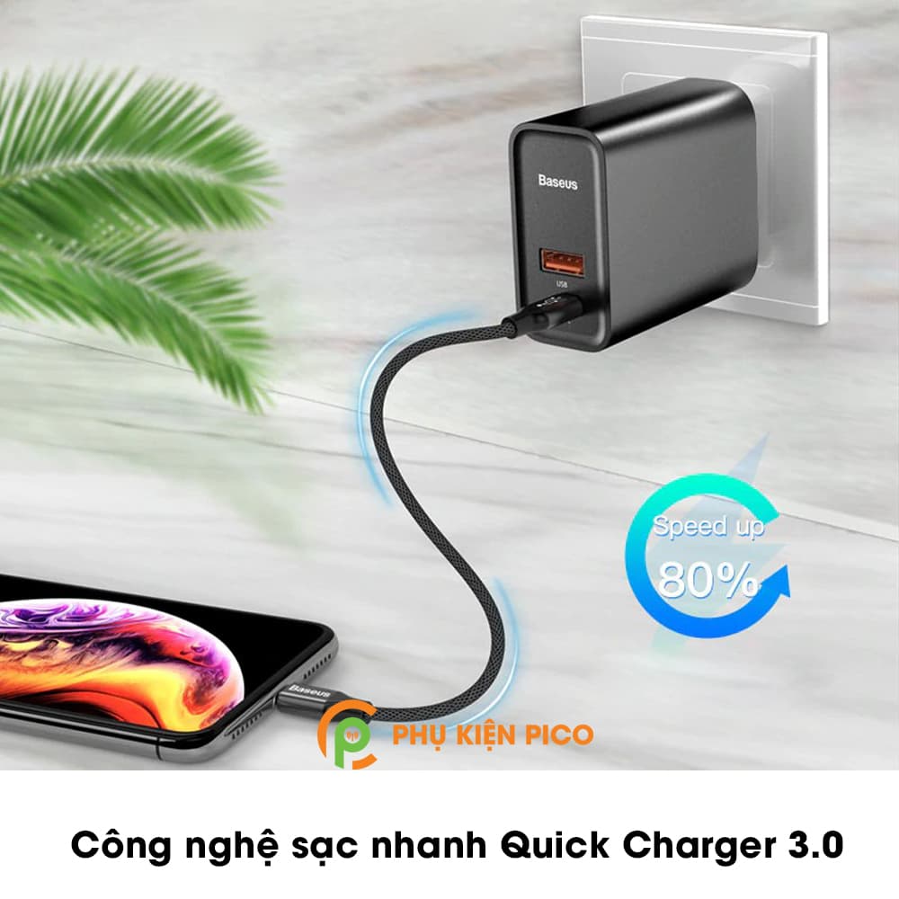 Bộ sạc nhanh cho Iphone 12 Mini chính hãng Baseus combo củ sạc và cáp sạc – Sạc nhanh Iphone 12 Mini - 4