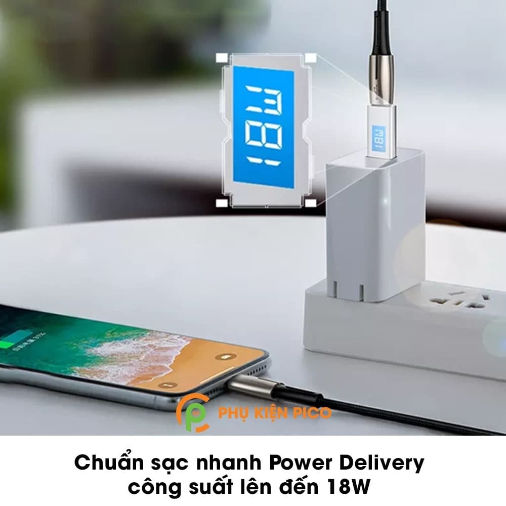 Cáp chuyển đổi Type C to Lightning dành cho Iphone 12 chính hãng Baseus sạc nhanh 18W, dài 1.3m – Cáp sạc nhanh - 6